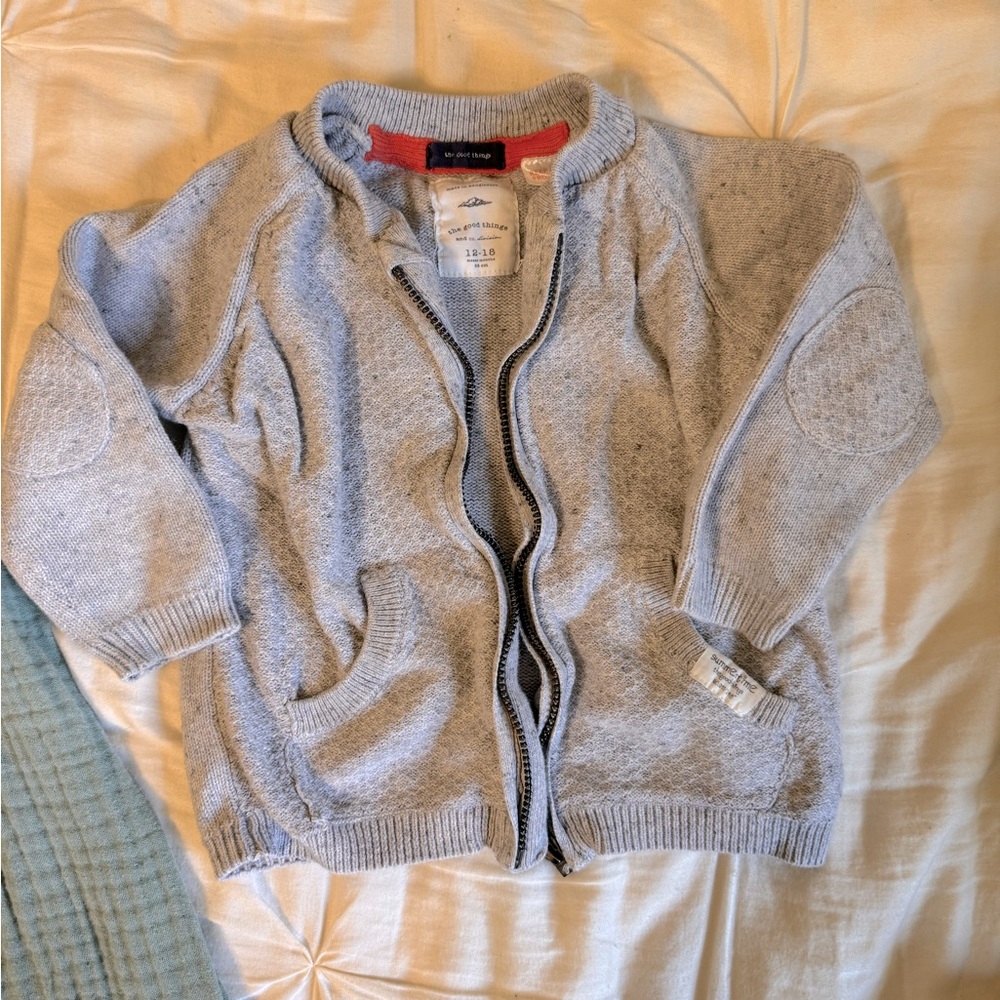 Zara zip up sweater 12-18m